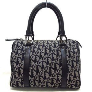100% Authentic ChristiaDior Logogram Light gray Dark Navy Hand Bag